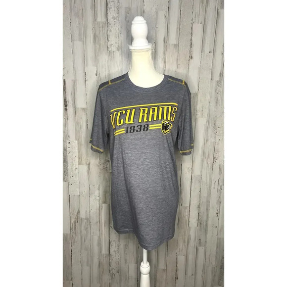NWT VCU Rams Men's Medium Gray/Yellow‎ Performance Short Sleeve T-Shirt - Picture 1 of 5